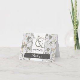 Blommigt Sprigs Modern Elegant Söt Inspirief Tack Kort