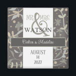 Blommigt Sprigs Modern Inspiritivity Simple Elegan Magnet<br><div class="desc">I elegant belyser magneten par namn och bröllop. En underbar magnet för en tjänst eller spara datumpåminnelsen. Det skapas med lite söt, klokhet, handdragna mutade blommigtar. Den moderna neutraltens utformning har ett naturligt utseende som är perfekt för vilken säsong som helst i bröllop. Hitta vackra matchande objekt i "Blommigt Sprigs"....</div>