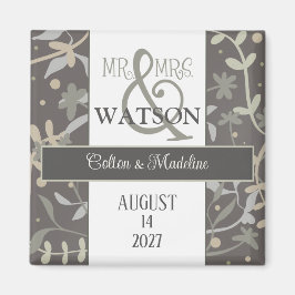 Blommigt Sprigs Modern Inspiritivity Simple Elegan Magnet