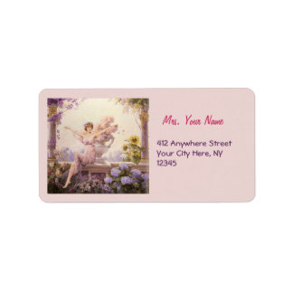 Blommigt Sprite Adressetikett
