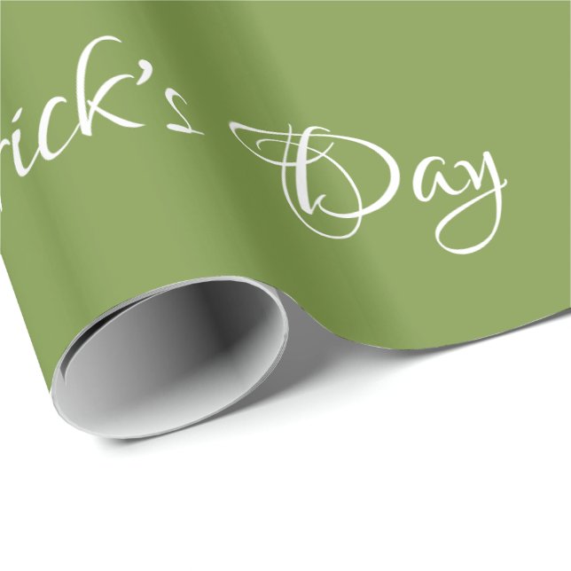 Blommigt St. Patrick's Day-inpackningspapper Presentpapper (Rullad Hörn)
