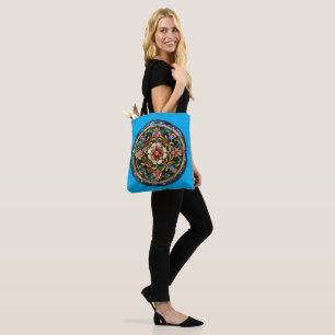 Blommigt Stain Glass Stil Tygkasse