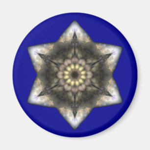 Blommigt Star of David Magnet