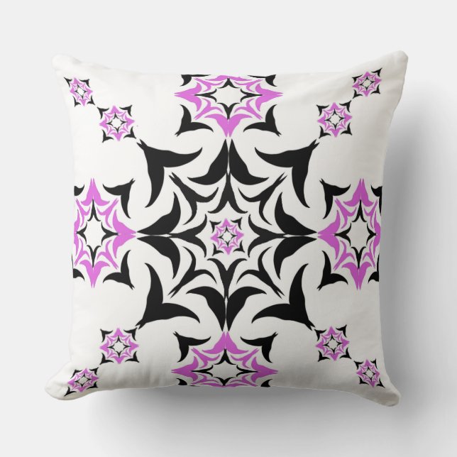 "Blommigt Starburst Geometry" Kudde (Framsida)