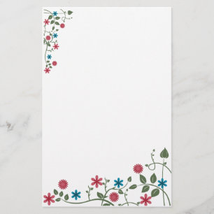 Blommigt Stationery Brevpapper
