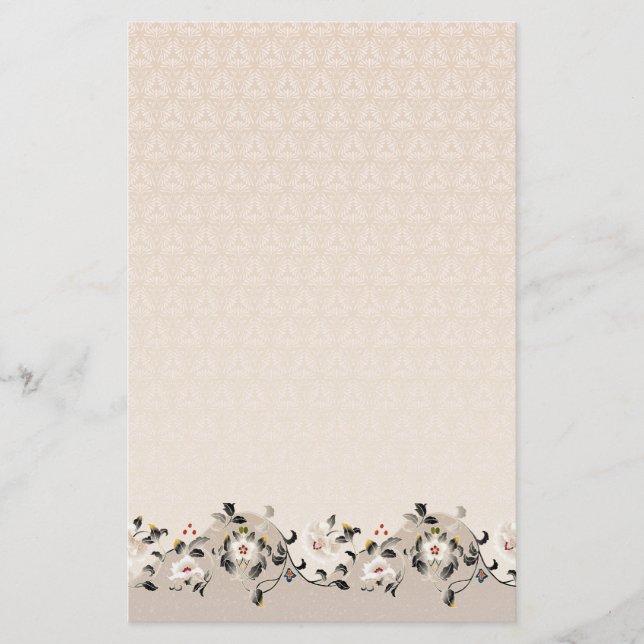 Blommigt Stationery Brevpapper (Framsida)