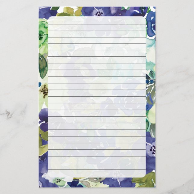 Blommigt Stationery Brevpapper (Framsida)