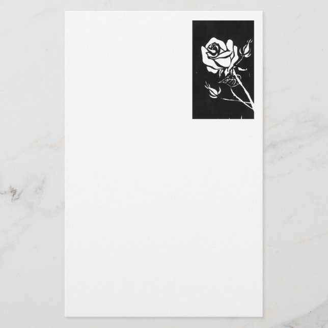 blommigt Stationery för "Ro Alba" Brevpapper (Framsida)