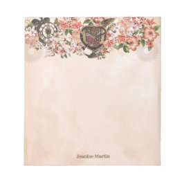 Blommigt Steampunk Bröllop särskilda tillfälle Anteckningsblock