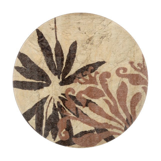 Blommigt Stencil-design med Tawny Löv (Framsidan)