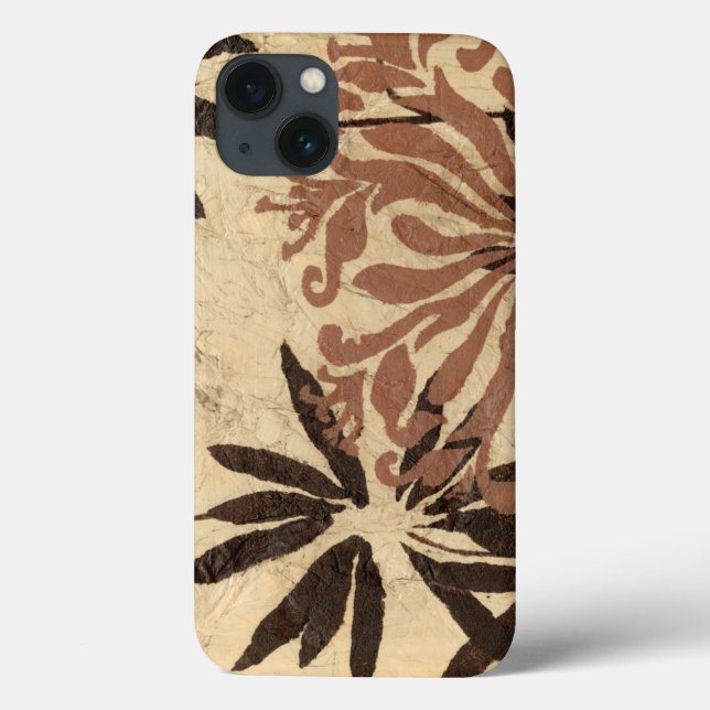 Blommigt Stencildesign med Tawny Löv (Baksida)