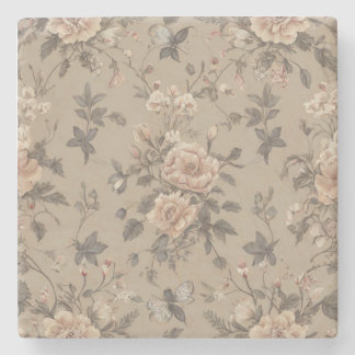 blommigt stenunderlägg