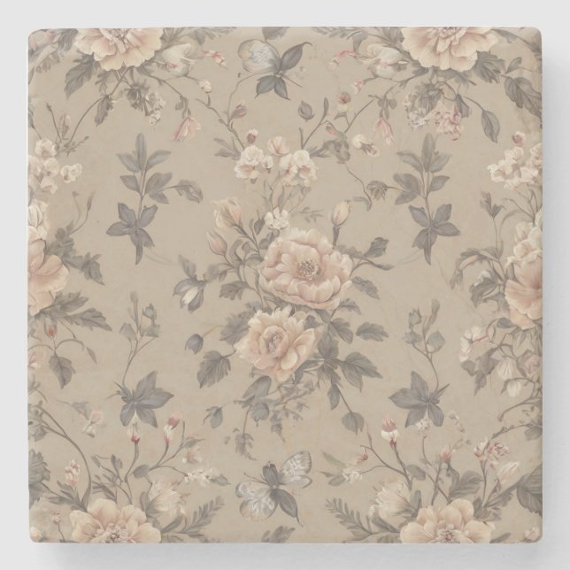 blommigt stenunderlägg (Framsidan)