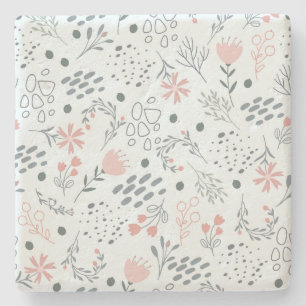 Blommigt Stenunderlägg