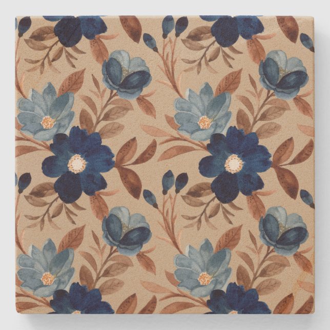 Blommigt Stenunderlägg (Framsidan)