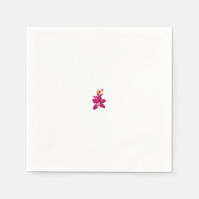 Blommigt Stil, ArtyClick Crimson, Light Guld Pappersservett (Framsidan)