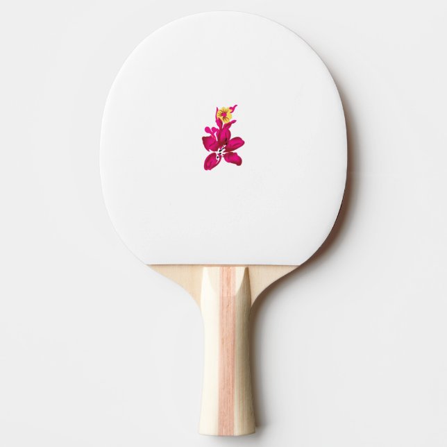 Blommigt Stil, ArtyClick Crimson, Light Guld Pingisracket (Framsidan)