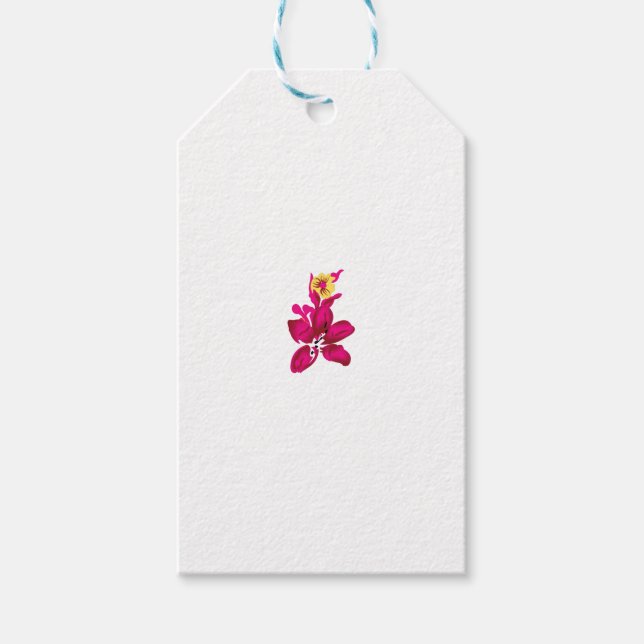 Blommigt Stil, ArtyClick Crimson, Light Guld Presentetikett (Framsidan)