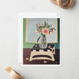 Blommigt still Life Anteckningskort