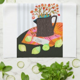 Blommigt still Life Kitchen Tea Towel Kökshandduk