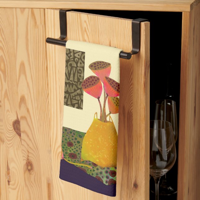 Blommigt still Life Kitchen Tea Towel Kökshandduk (Thirds Fold)