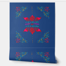 blommigt stollig folkkonst färglös dilatblomma blå