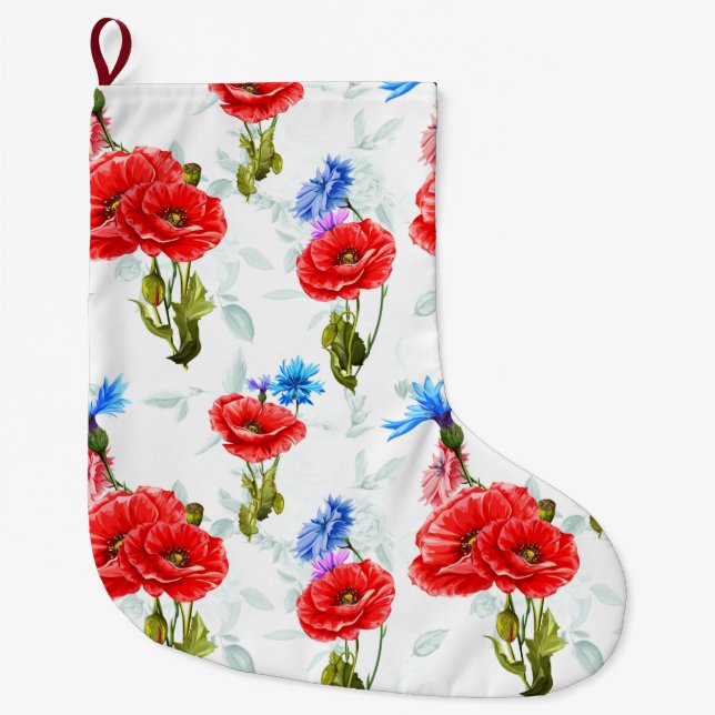 Blommigt Stor Julstrumpa (Framsidan)