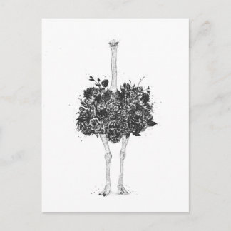 Blommigt strutch vykort