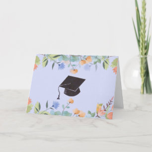 Blommigt Student Grattisar Kort