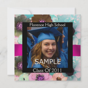 BLOMMIGT STUDENTEN FOTOMMMALL MONOGRAM INBJUDNINGAR