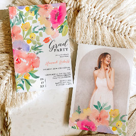 Blommigt studenten inbjudningar