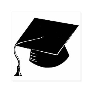 Blommigt studenten självfärgande stämpel