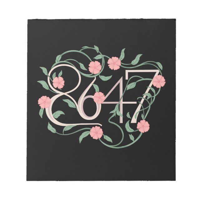 Blommigt Subtle Anti Trump 8647 86 47 Boho Anteckningsblock (Framsida)