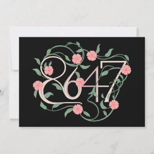 Blommigt Subtle Anti Trump 8647 86 47 Boho Inbjudningar