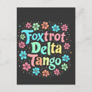 Blommigt Subtle Anti Trump 8647 Anti Maga Meddelande Vykort