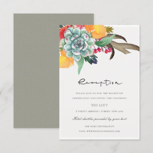 BLOMMIGT SUCCULENT ANTLER BOHEMIAN ALLURE RECEPTIO INBJUDNINGAR