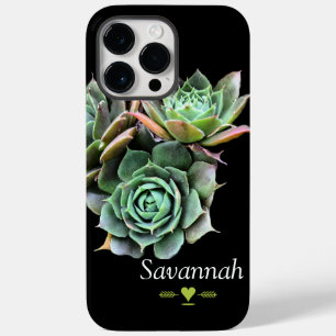 Blommigt Succulon Black i