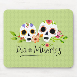 Blommigt Sugar Döskallars Dia de Muertos Mousepa Musmatta