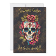Blommigt Sugar Skull Día de los Muertos Spain