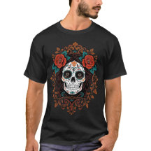 Blommigt Sugar Skull Förskönad illustration