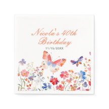 Blommigt Summer Butterfly Birthday