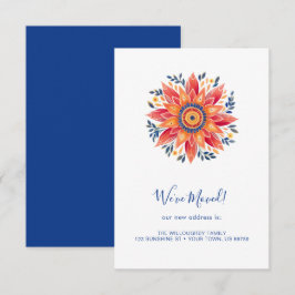 Blommigt Sunburst Flytta Announcement Meddelande
