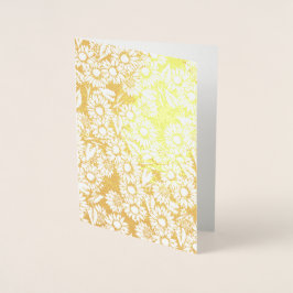 Blommigt Sunny Folierat Kort