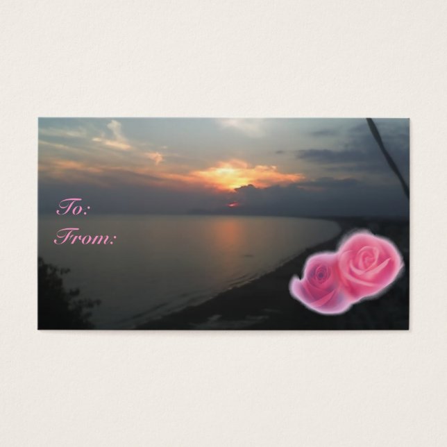 Blommigt Sunshine Gift Märkre Visitkort (Framsidan)