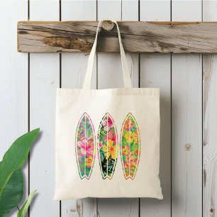 Blommigt Surfboard-bussdag Tygkasse