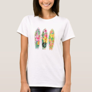 Blommigt surfboard t shirt