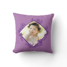 Blommigt Svartvitt Dekorativ kudde