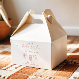 Blommigt Sweet Flicka Clothesline Baby Shower Presentaskar