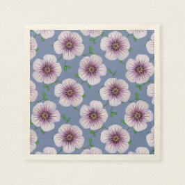 Blommigt Sweet Lila Garden Flowers på någon Färg Pappersservett