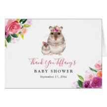 Blommigt Sweet Mamma och Baby Mouse Baby Shower